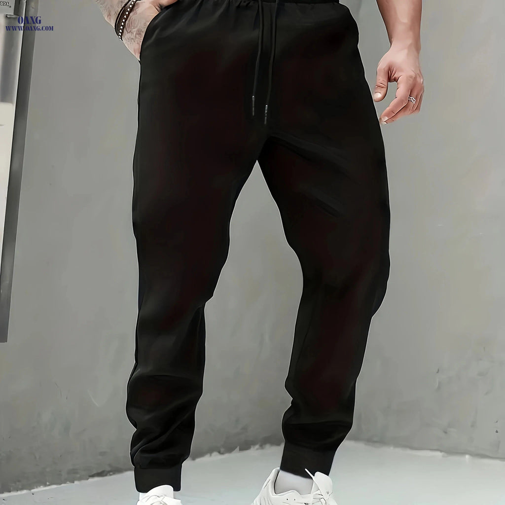 Men's Long Pants for Autumn & Winter – Casual Stretch Fit   OAXG Black / FR S