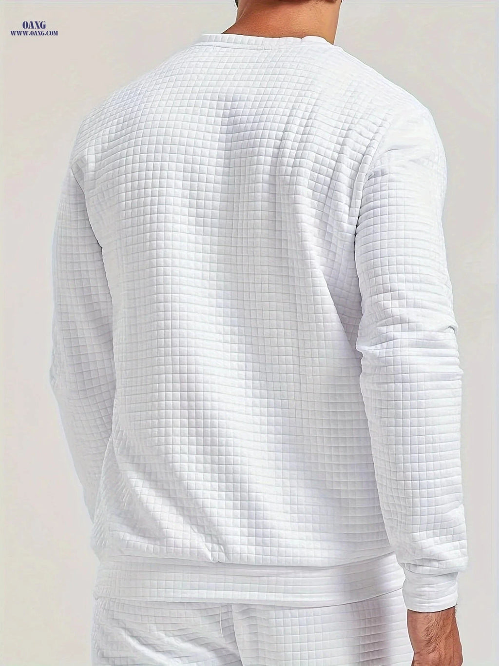 Men's Long Sleeve Checkered Shirt - Casual Sports Top for Spring   OAXG 