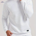 Men's Long Sleeve Checkered Shirt - Casual Sports Top for Spring   OAXG White / FR M