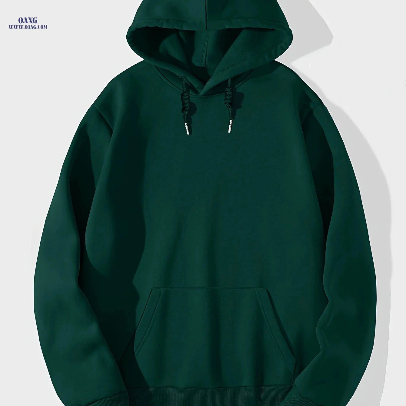 Men's Long Sleeve Drawstring Hoodie - Sports Style, Slight Stretch Fabric   OAXG 