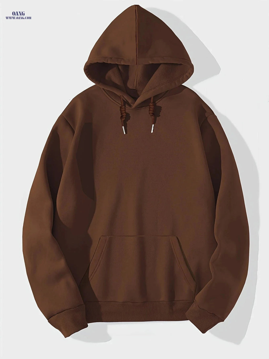 Men's Long Sleeve Drawstring Hoodie - Sports Style, Slight Stretch Fabric   OAXG 
