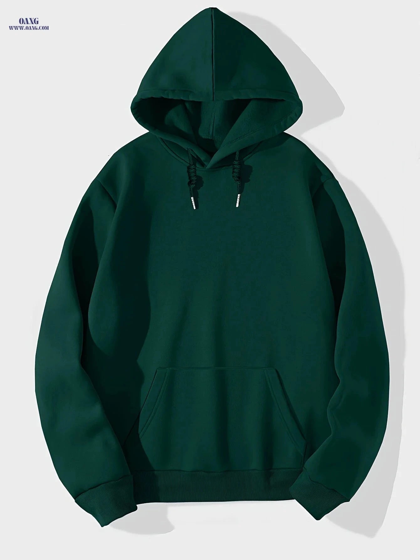 Men's Long Sleeve Drawstring Hoodie - Sports Style, Slight Stretch Fabric   OAXG 