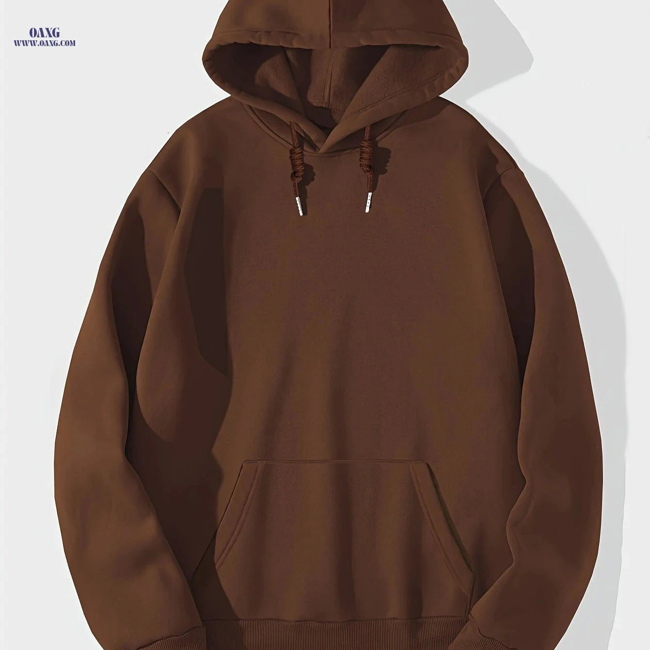 Men's Long Sleeve Drawstring Hoodie - Sports Style, Slight Stretch Fabric   OAXG 