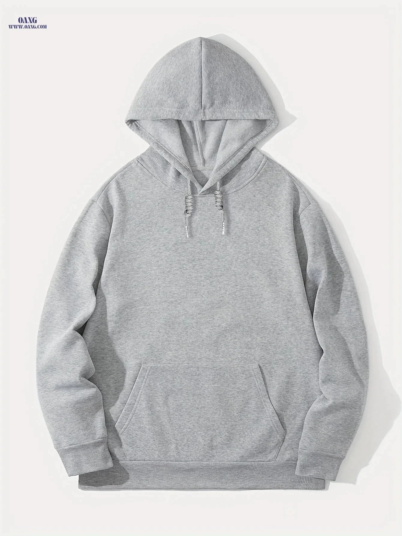 Men's Long Sleeve Drawstring Hoodie - Sports Style, Slight Stretch Fabric   OAXG Black / FR S