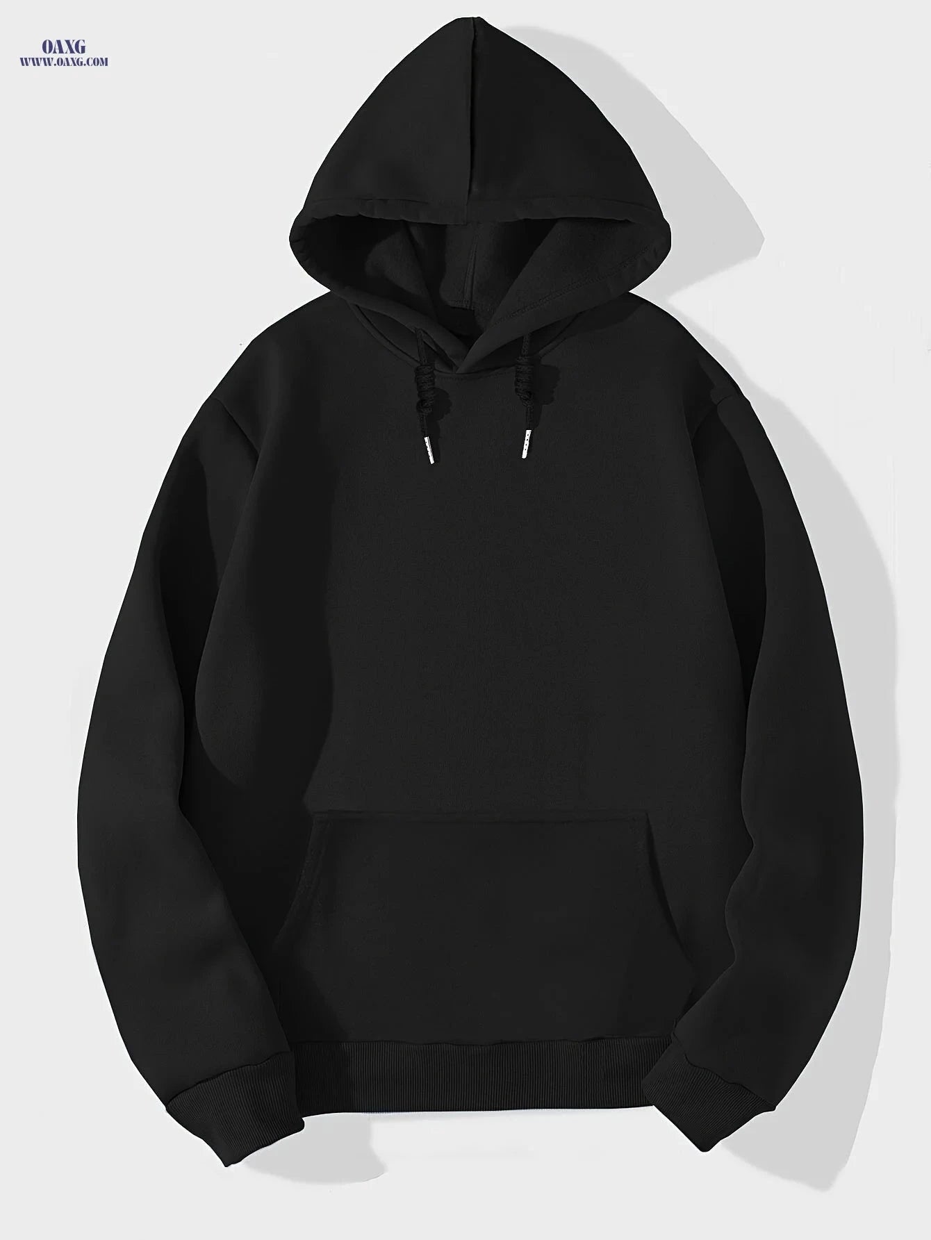 Men's Long Sleeve Drawstring Hoodie - Sports Style, Slight Stretch Fabric   OAXG 