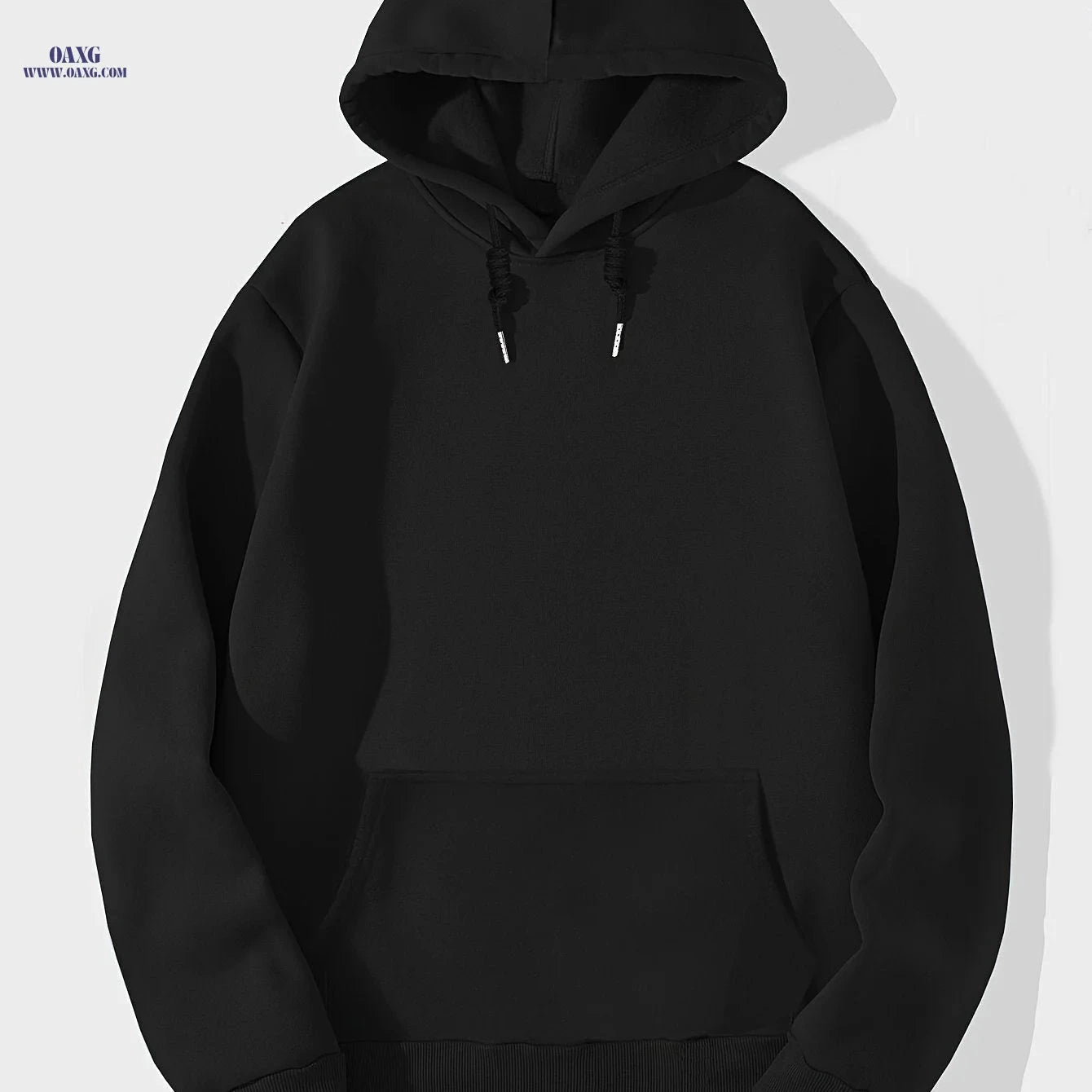 Men's Long Sleeve Drawstring Hoodie - Sports Style, Slight Stretch Fabric   OAXG 