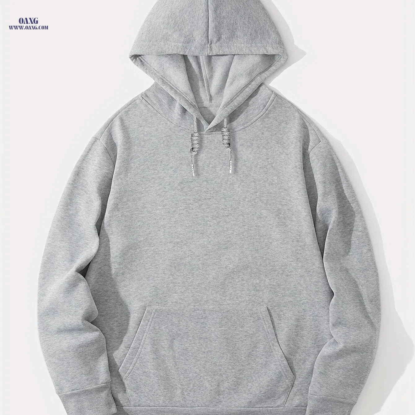 Men's Long Sleeve Drawstring Hoodie - Sports Style, Slight Stretch Fabric   OAXG 
