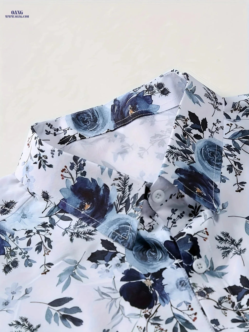 Men's Long Sleeve Floral Shirt - Casual Style for Parties   OAXG 