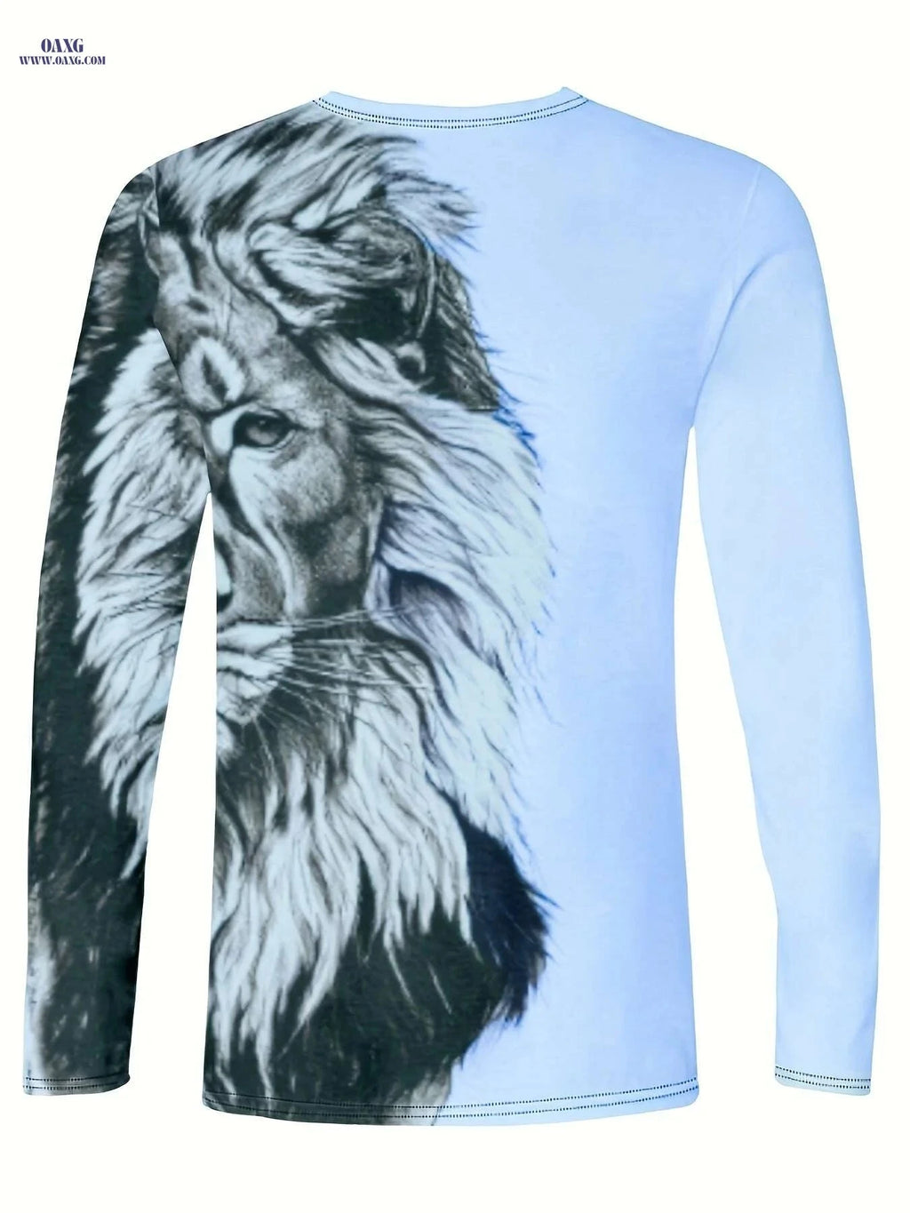 Men's Long Sleeve Henri Shirt - Casual Crew Neck Button-Up Top   OAXG Mixed Color / M
