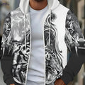 Men's Long-Sleeve Tiger Hoodie - Casual Jacket for Autumn/Winter   OAXG Grey / FR M