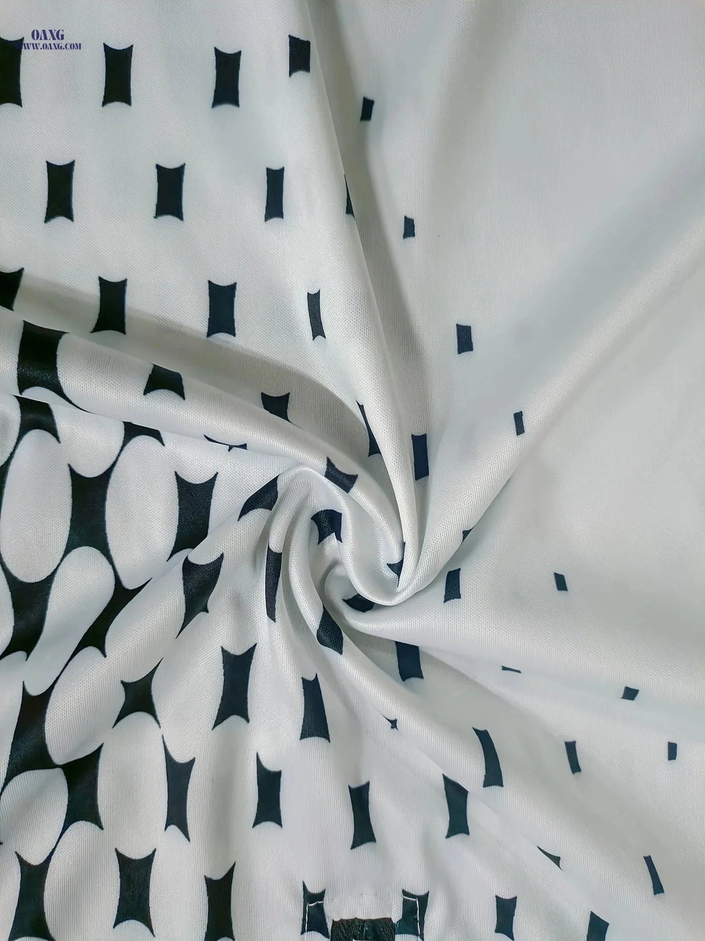 Men's Long Sleeve Zip-Up Shirt - Geometric Print, Easycare Fabric   OAXG 