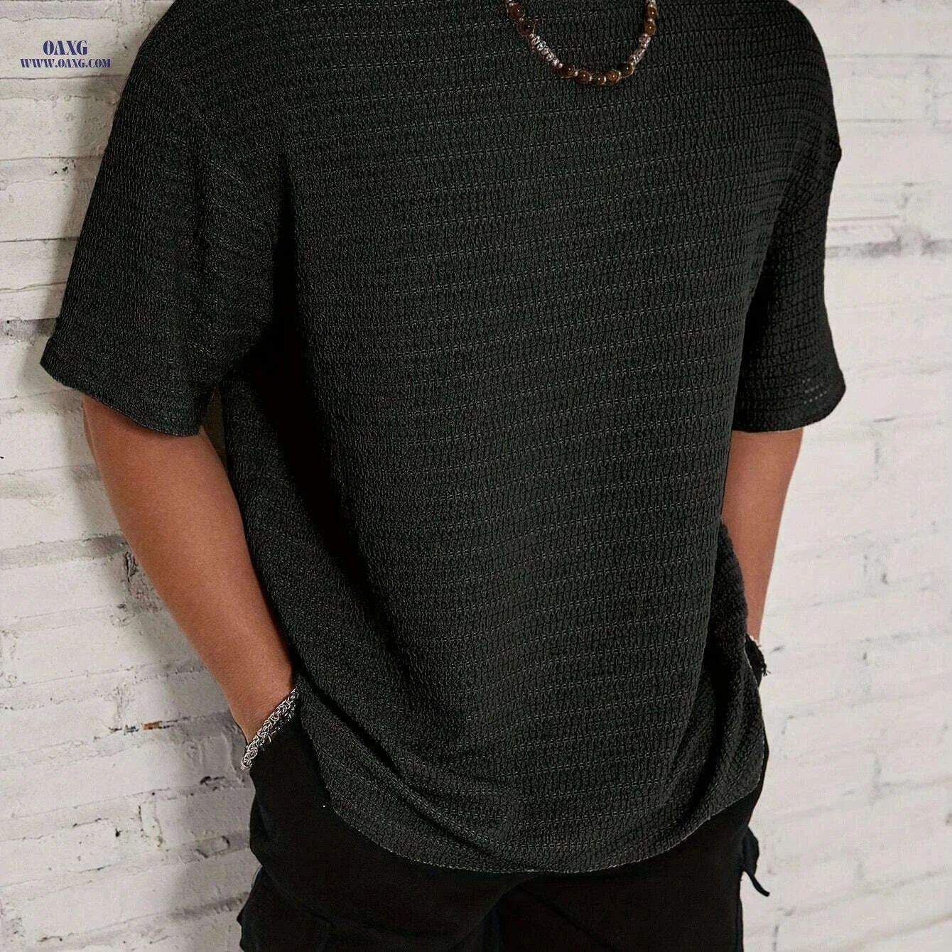 Men's Loose Casual Short Sleeve T-shirt - Comfortable Summer Tee   OAXG 