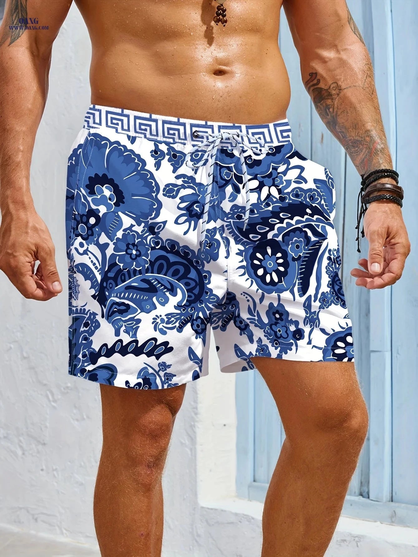 Men's Loose Fit Beach Shorts - Perfect for Vacation Style   OAXG 