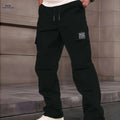 Men's Loose Fit Cargo Pants - Multifunctional Pockets & Drawstring Waist   OAXG 