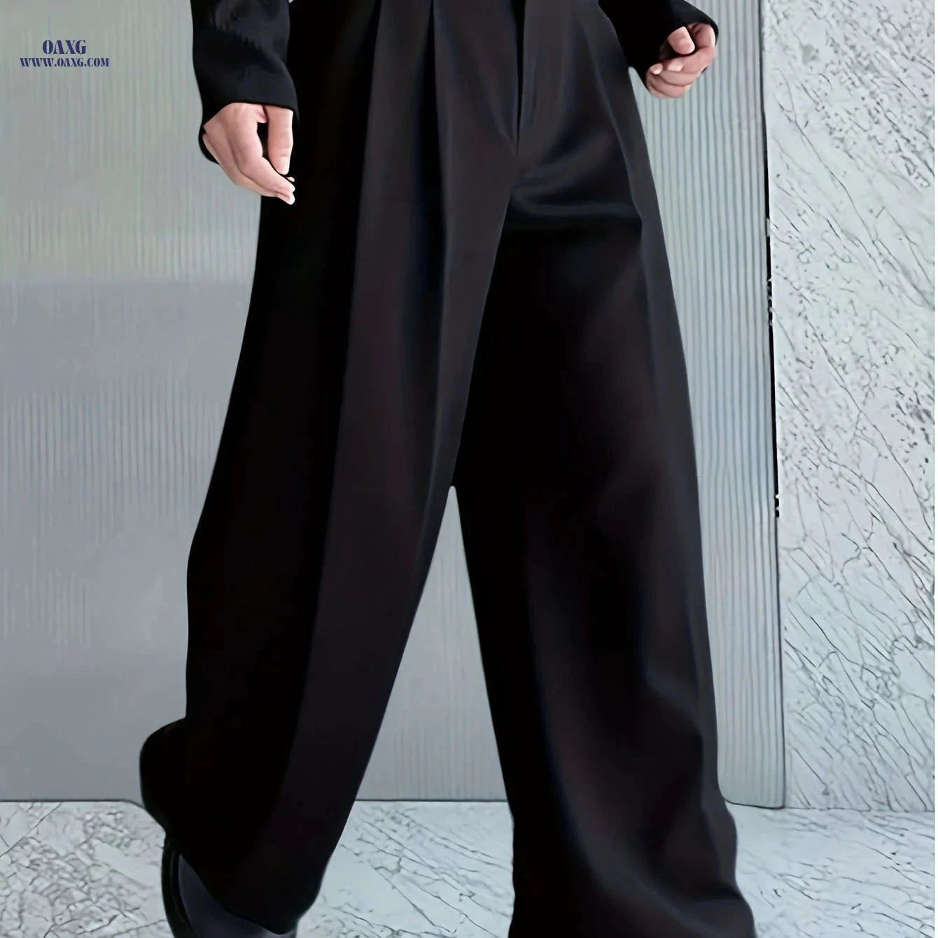 Men's Loose-Fit Casual Pants - Trendy Small Pleat Design for All Seasons   OAXG 