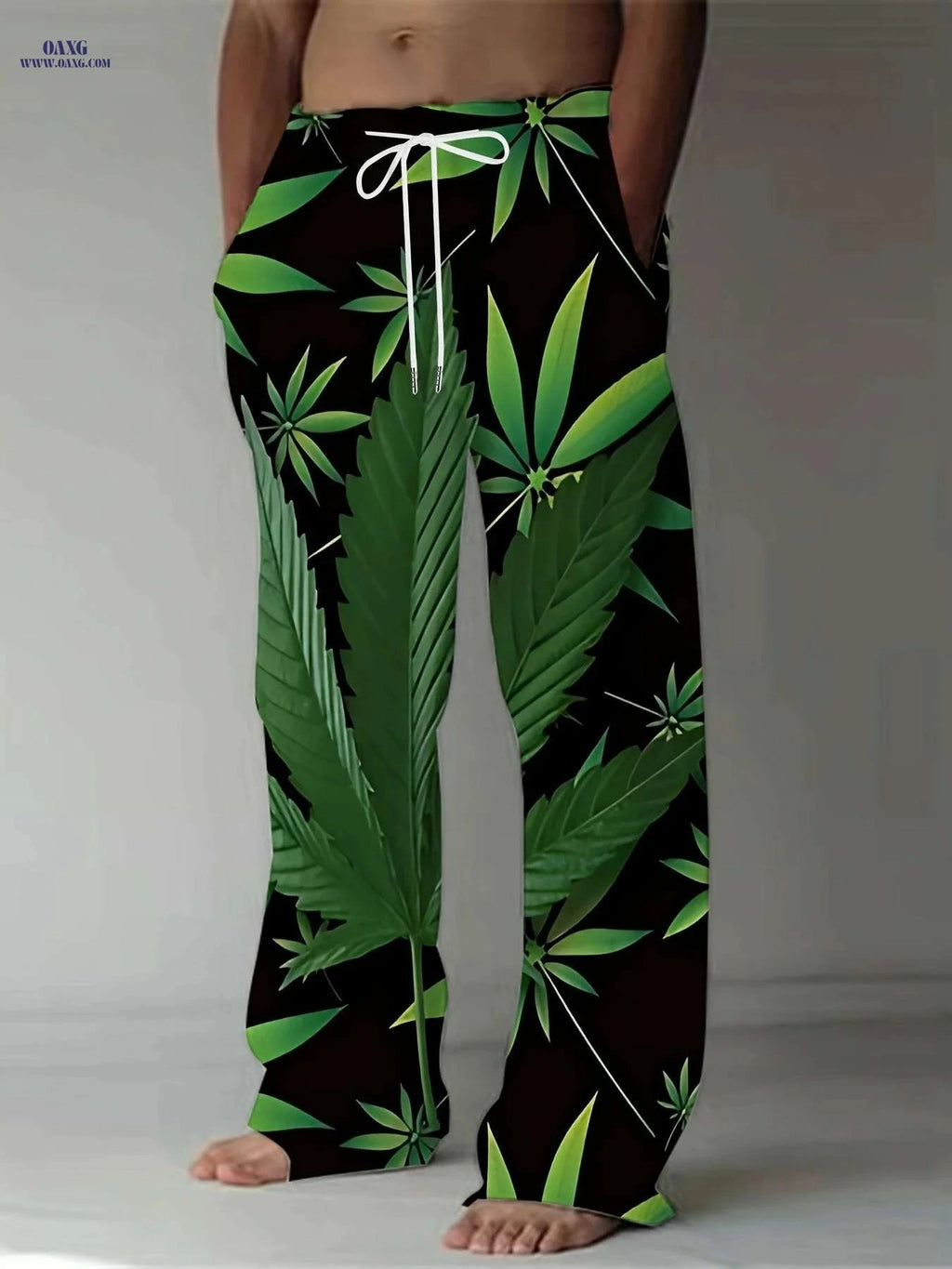 Men's Loose Fit Casual Pants - Vintage American Style, All Over Print   OAXG 