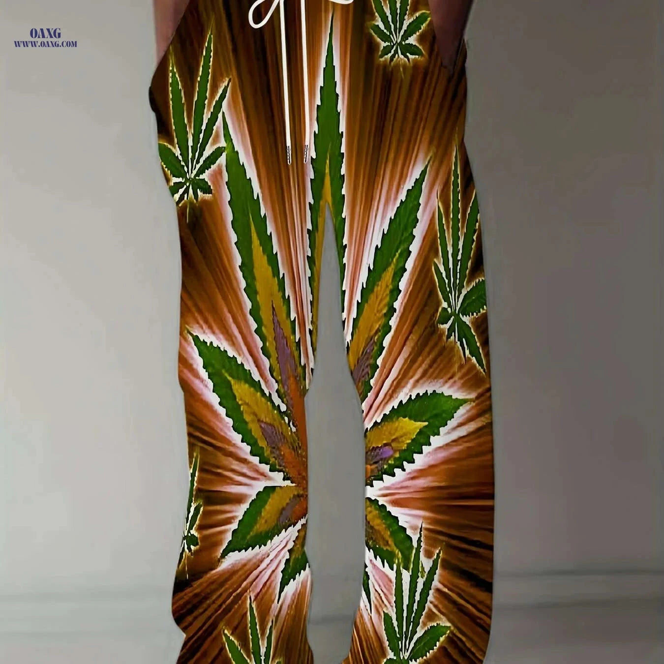 Men's Loose Fit Casual Pants - Vintage American Style, All Over Print   OAXG 