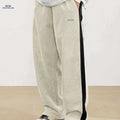Men's Loose Fit Corduroy Pants - Casual Drawstring Trousers   OAXG Apricot / S