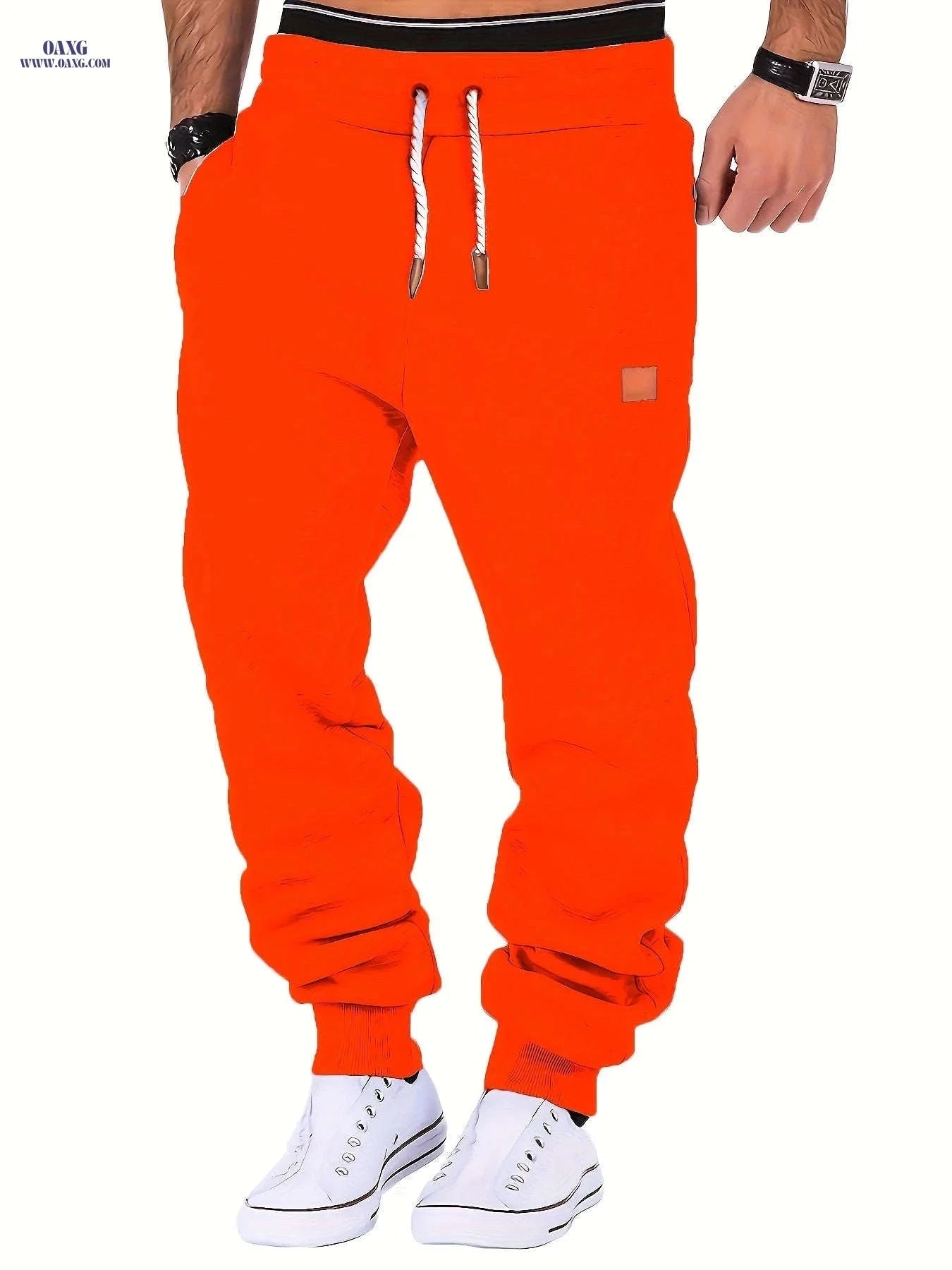 Men's Loose Fit Jogger Pants - Elastic Waist, Casual Athletic Style   OAXG 