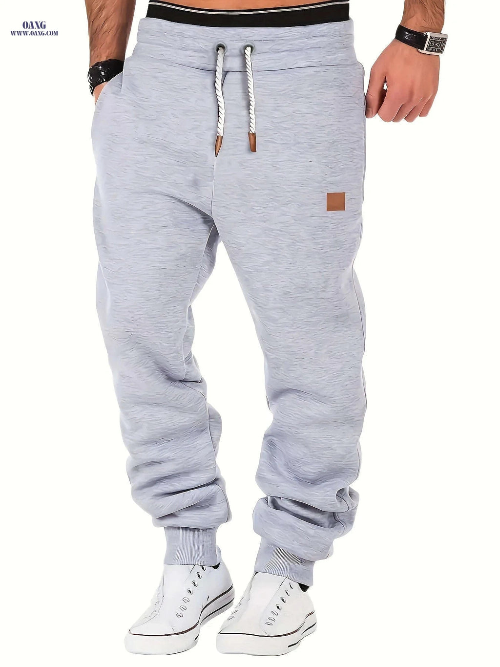 Men's Loose Fit Jogger Pants - Elastic Waist, Casual Athletic Style   OAXG 