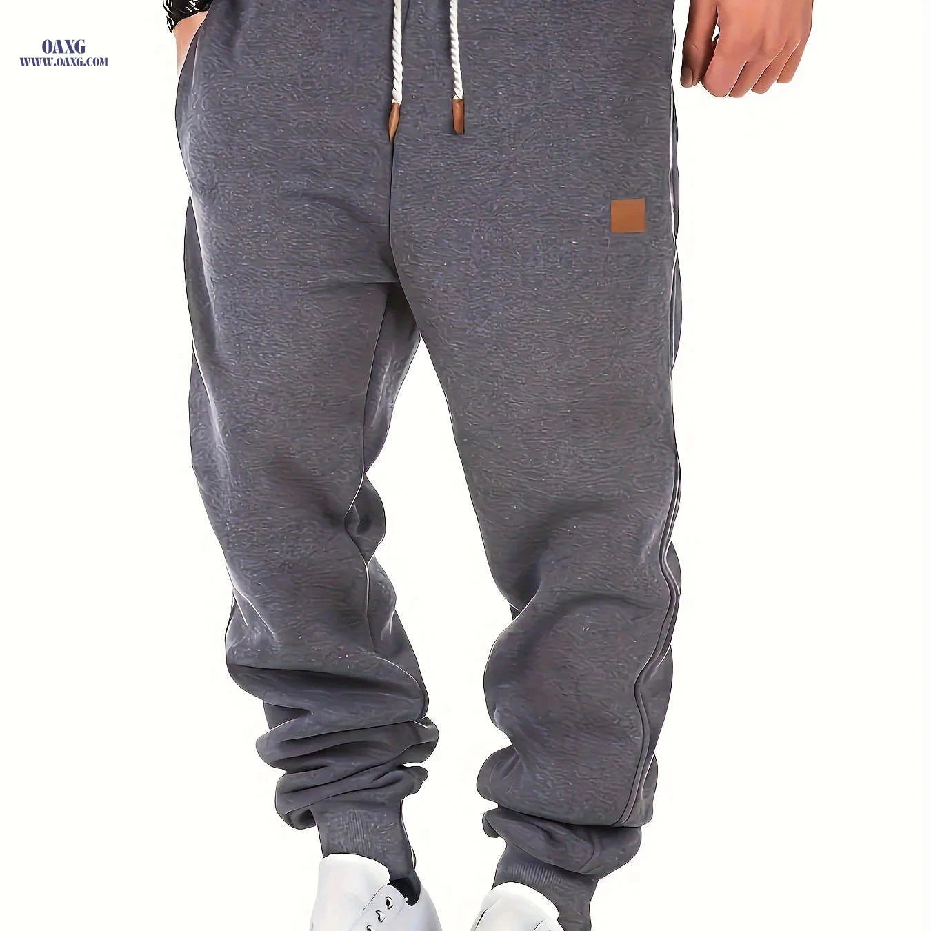 Men's Loose Fit Jogger Pants - Elastic Waist, Casual Athletic Style   OAXG Dark Gray / FR S