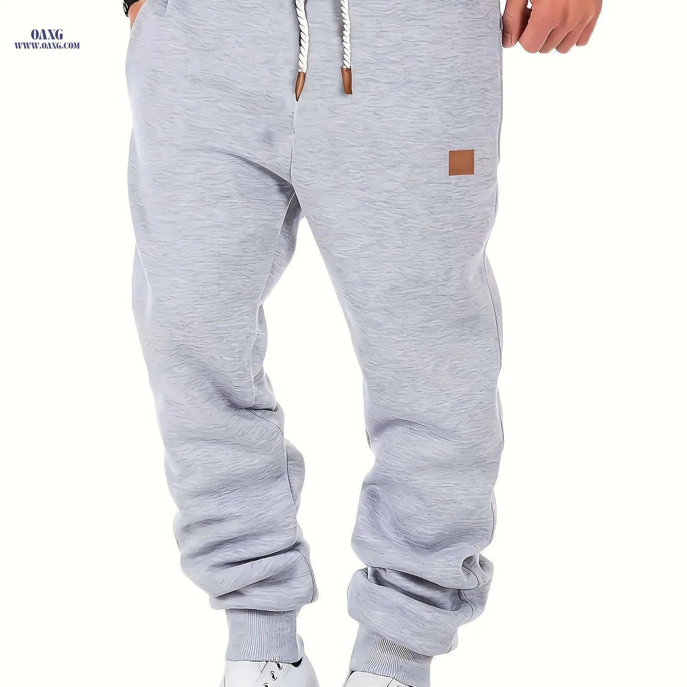 Men's Loose Fit Jogger Pants - Elastic Waist, Casual Athletic Style   OAXG Dark Gray / FR S