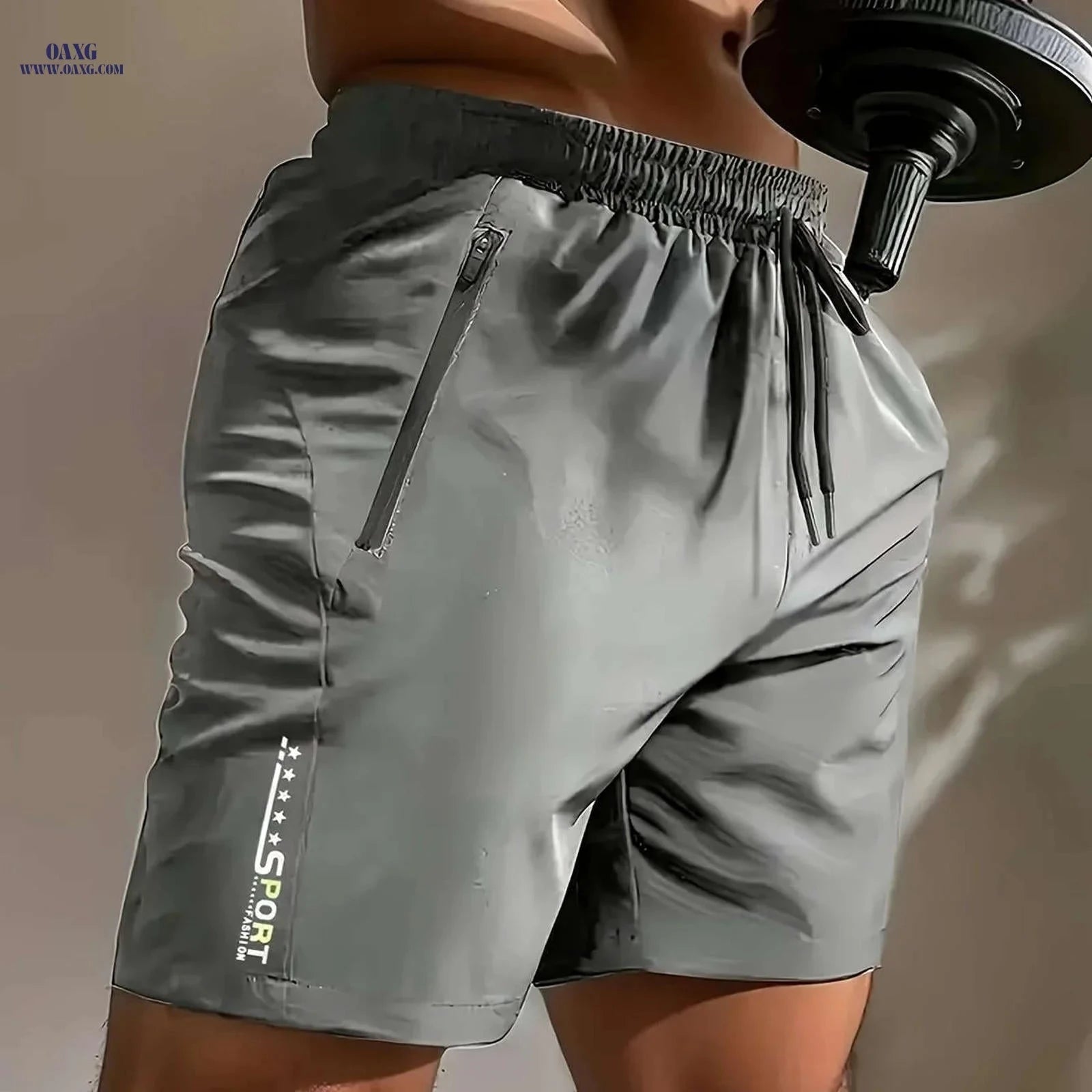 Men's Loose-Fit Knee-Length Athletic Pants - Quick-Drying & Breathable   OAXG 