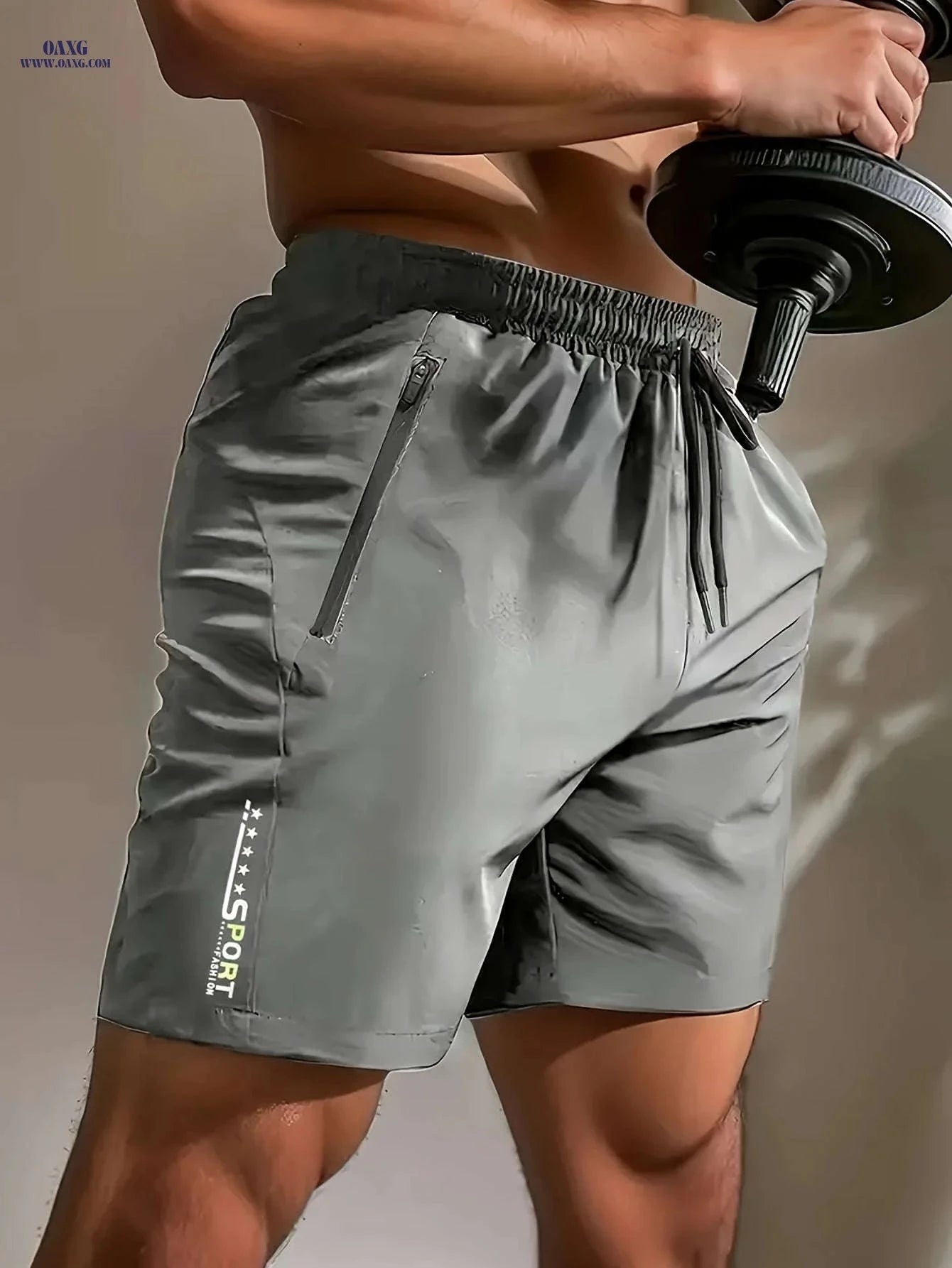 Men's Loose-Fit Knee-Length Athletic Pants - Quick-Drying & Breathable   OAXG 