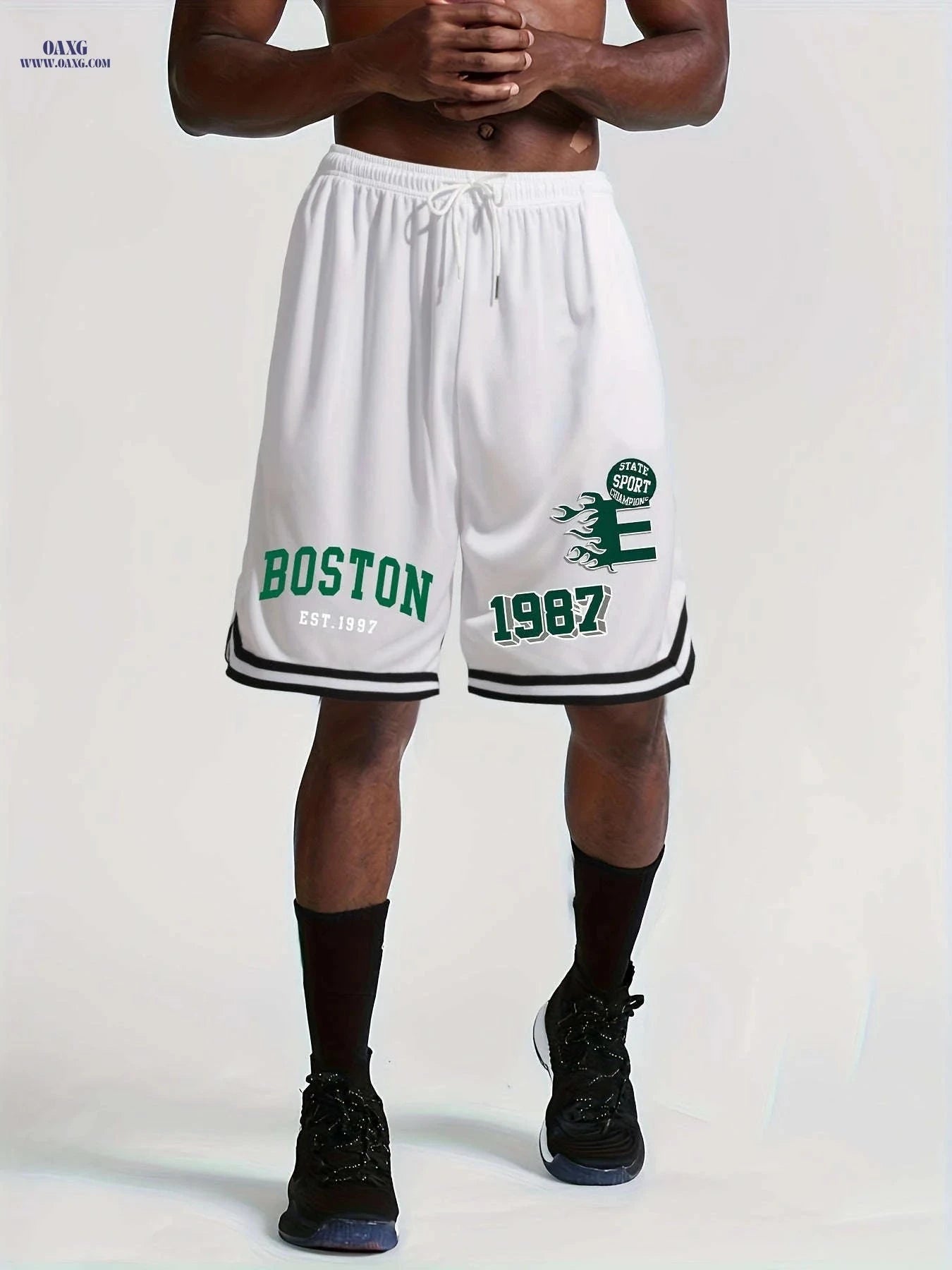 Men's Loose Fit Summer Sports Shorts - Breathable Running & Basketball   OAXG 