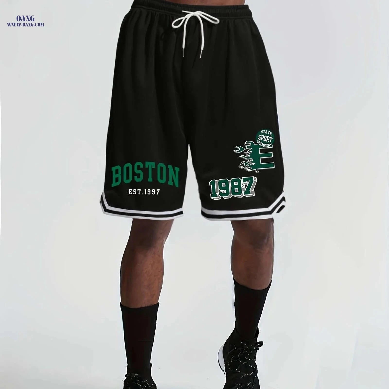Men's Loose Fit Summer Sports Shorts - Breathable Running & Basketball   OAXG 