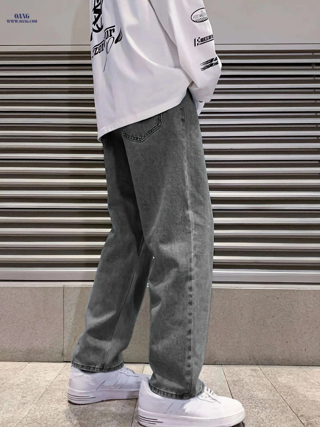 Men's Loose-Fitting Hip-Hop Wide-Leg Jeans - Stylish for All Seasons   OAXG 