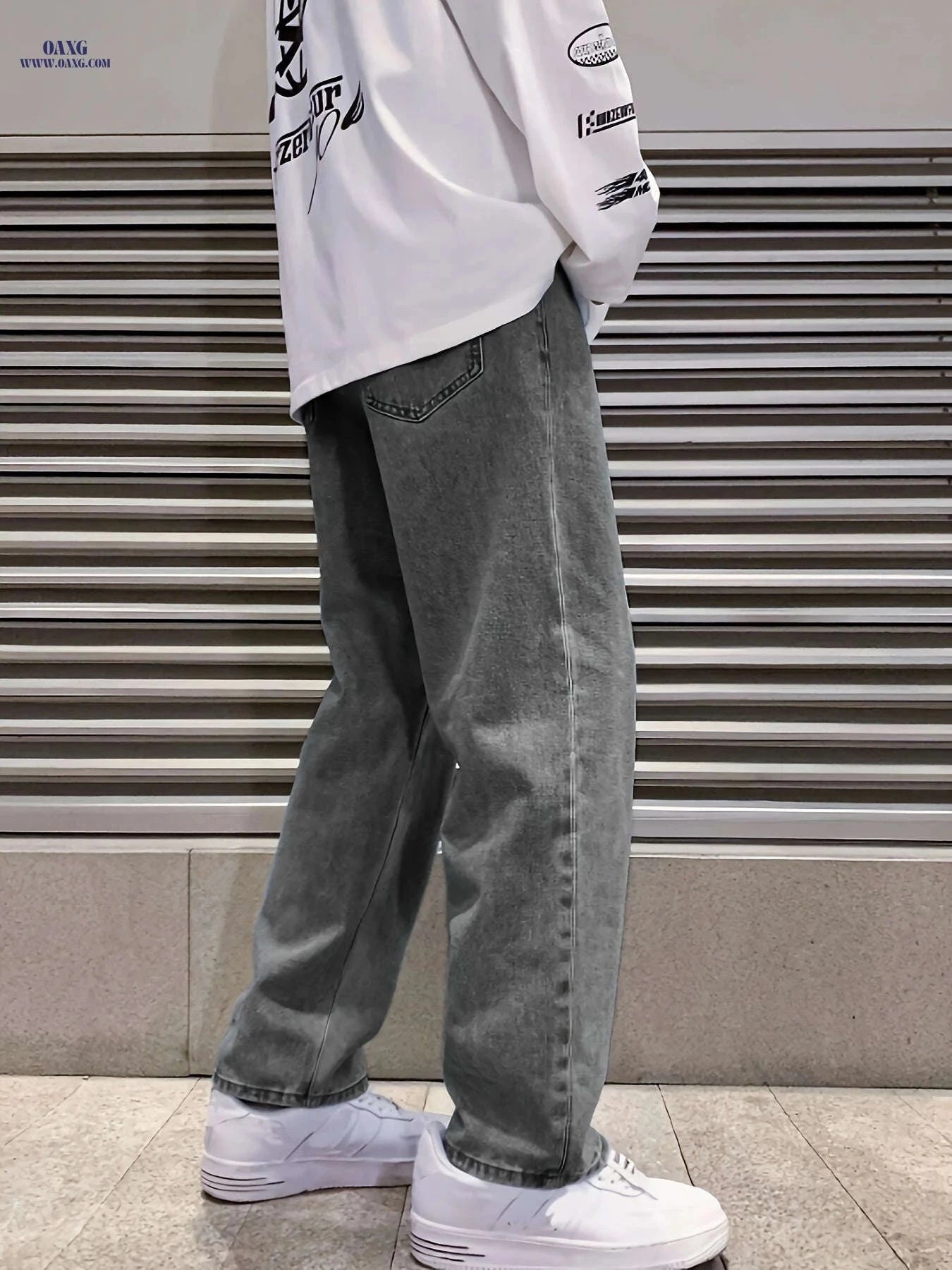 Men's Loose-Fitting Hip-Hop Wide-Leg Jeans - Stylish for All Seasons   OAXG 