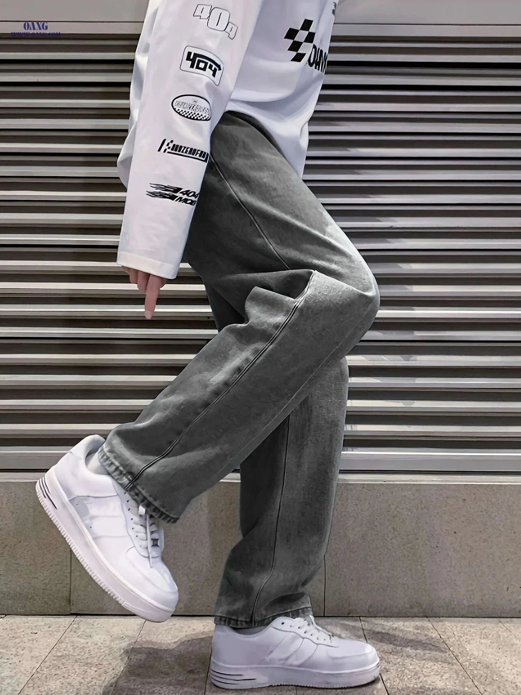 Men's Loose-Fitting Hip-Hop Wide-Leg Jeans - Stylish for All Seasons   OAXG 