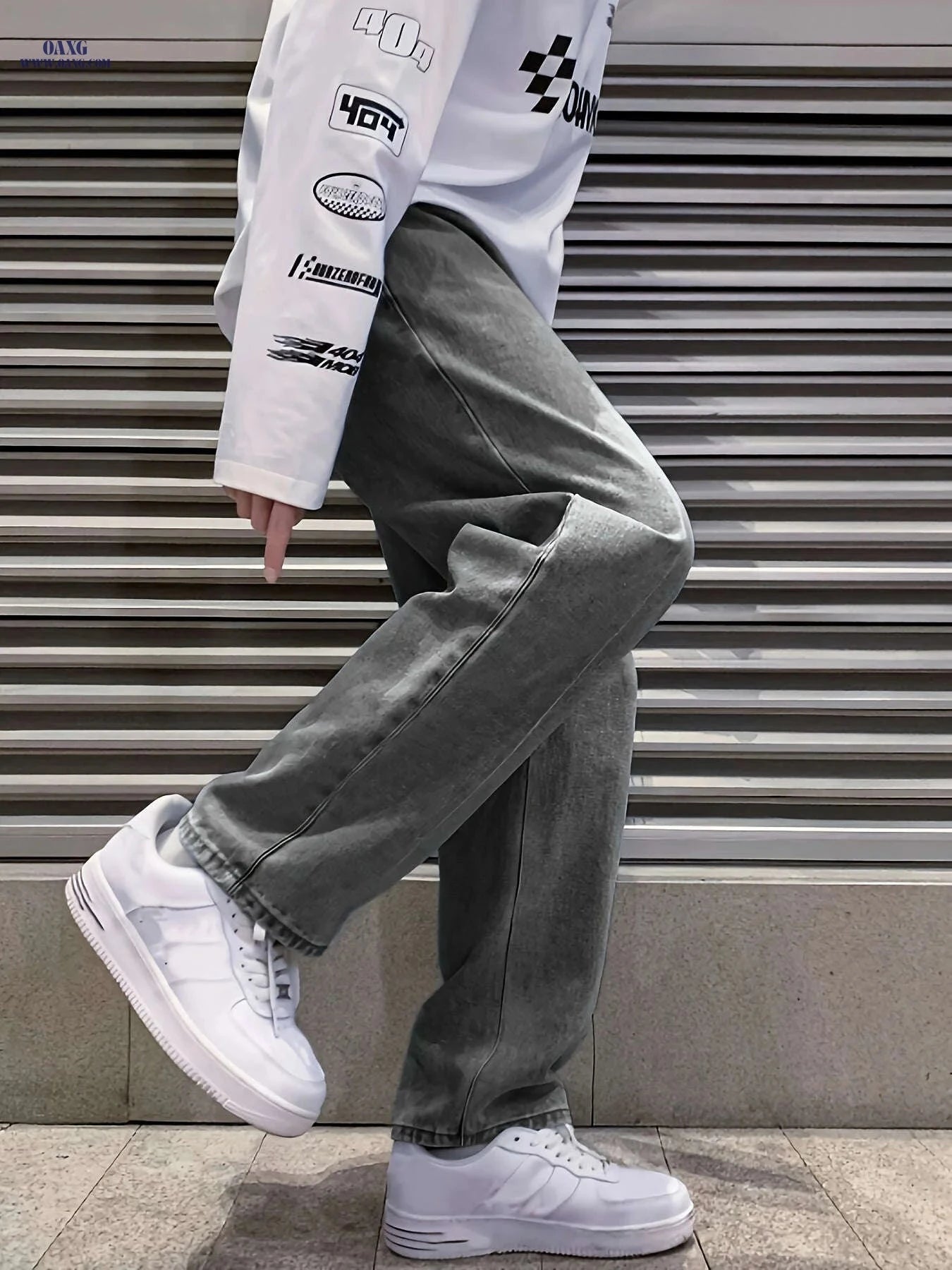 Men's Loose-Fitting Hip-Hop Wide-Leg Jeans - Stylish for All Seasons   OAXG 