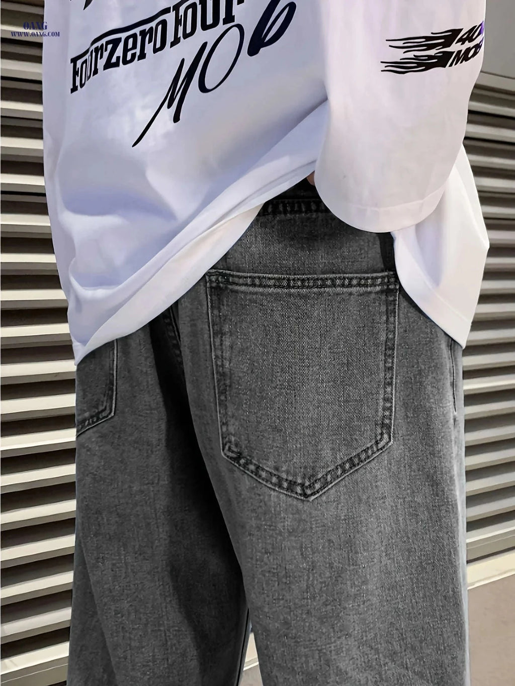 Men's Loose-Fitting Hip-Hop Wide-Leg Jeans - Stylish for All Seasons   OAXG 