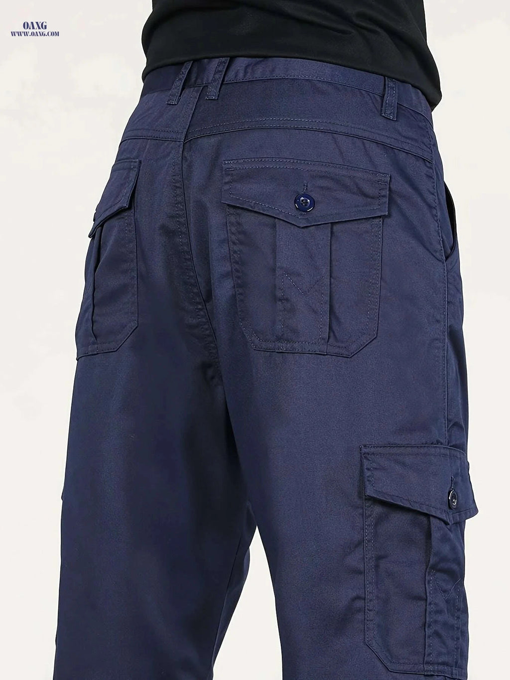 Men's Loose Straight-Leg Cargo Pants - Wrinkle & Wear Resistant   OAXG 