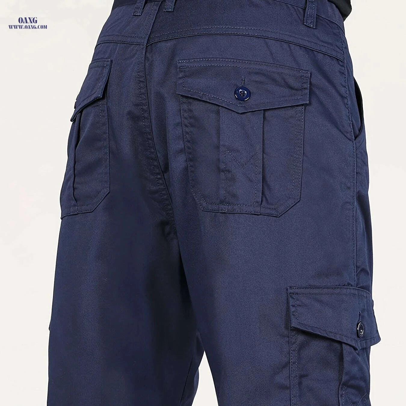 Men's Loose Straight-Leg Cargo Pants - Wrinkle & Wear Resistant   OAXG 