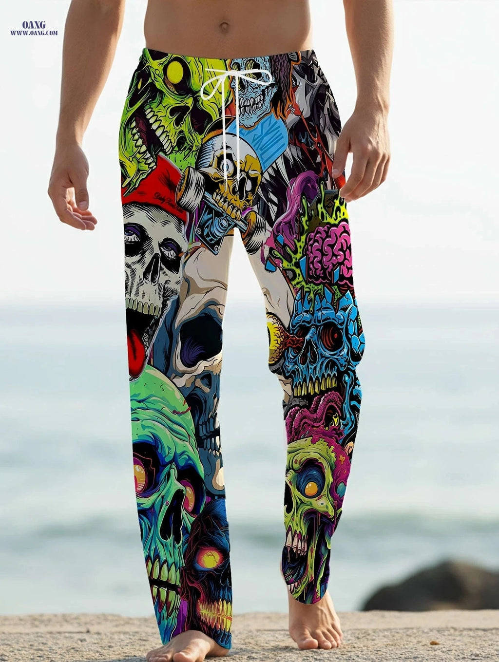 Men's Loose Straight Leg Pants - Casual All-Season, Slight Stretch   OAXG 