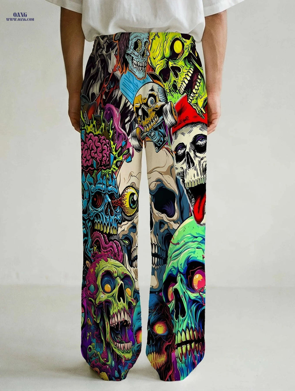 Men's Loose Straight Leg Pants - Casual All-Season, Slight Stretch   OAXG 