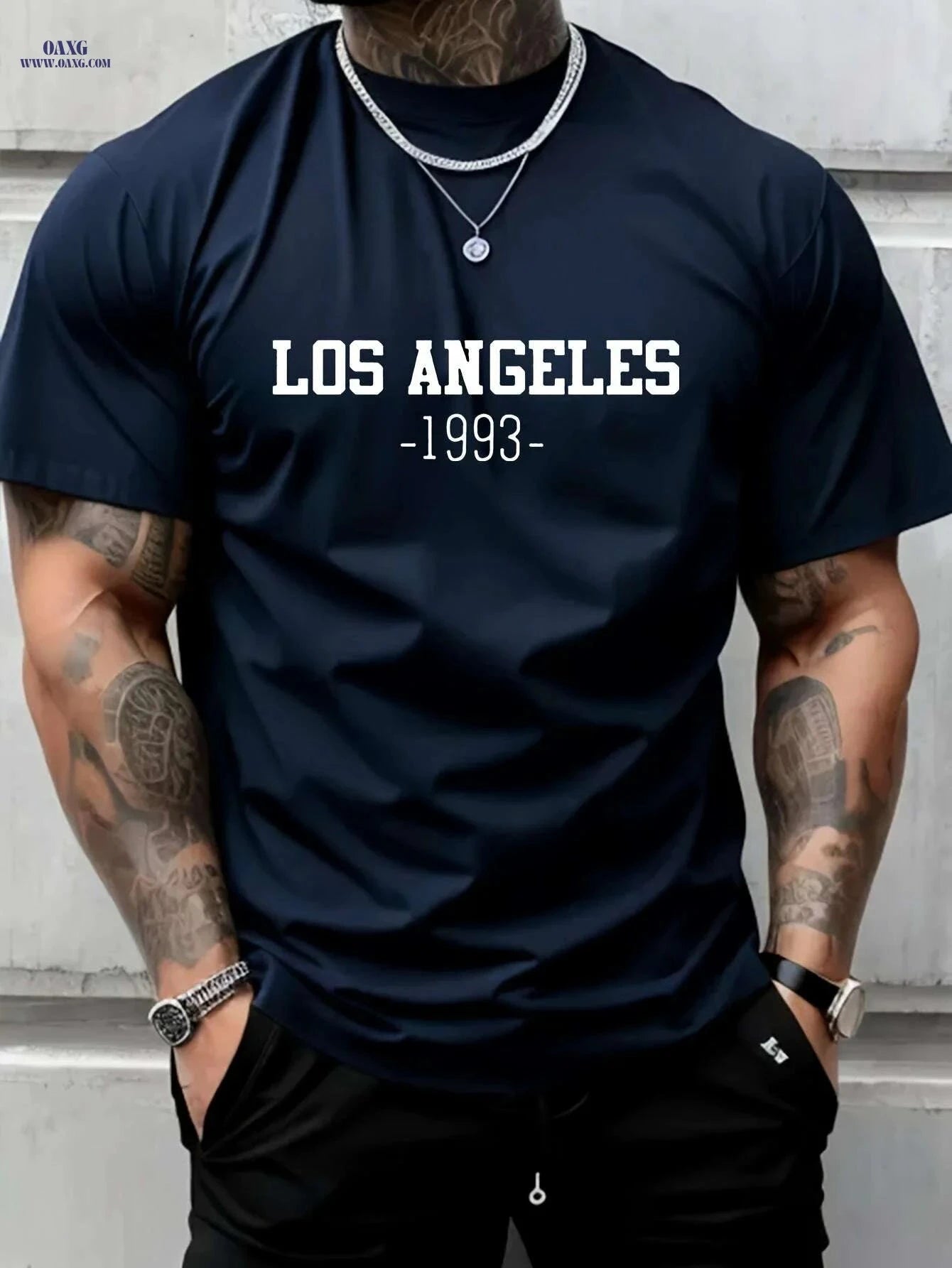 Men's Los Angeles 1993 Floral T-Shirt - Casual Short-Sleeve Style   OAXG 