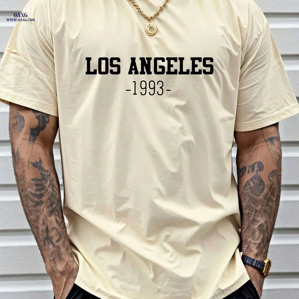 Men's Los Angeles 1993 Floral T-Shirt - Casual Short-Sleeve Style   OAXG 