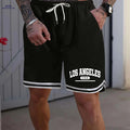 Men's LOS ANGELES Basketball Shorts - Lightweight, Breathable, Elastic Fit   OAXG Black / FR S