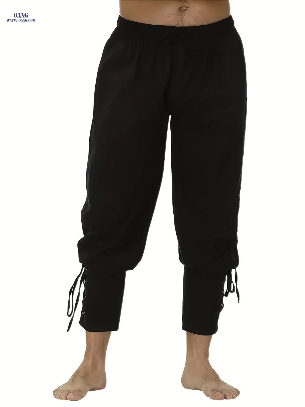 Men's Medieval Pirate Pants - Drawstring Waist, Brown - Sizes M-XXXL   OAXG 