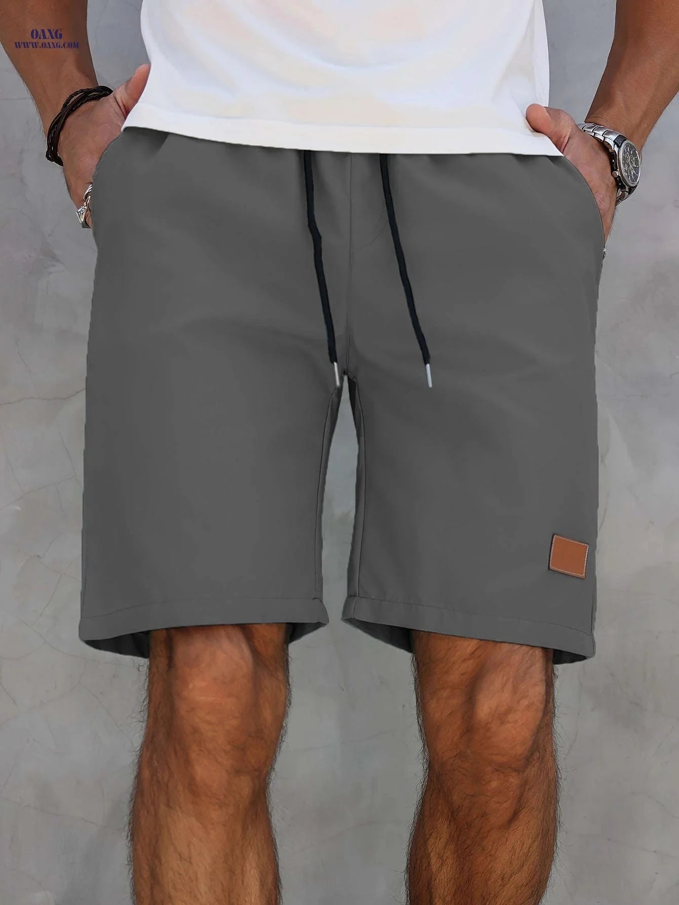 Men's Mint Green Athletic Shorts - Quick-Dry, Drawstring Pockets   OAXG 
