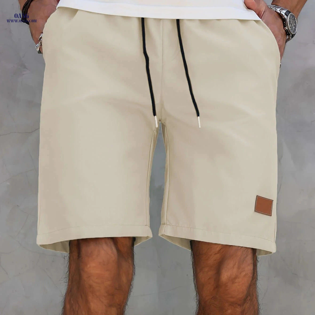 Men's Mint Green Athletic Shorts - Quick-Dry, Drawstring Pockets   OAXG 