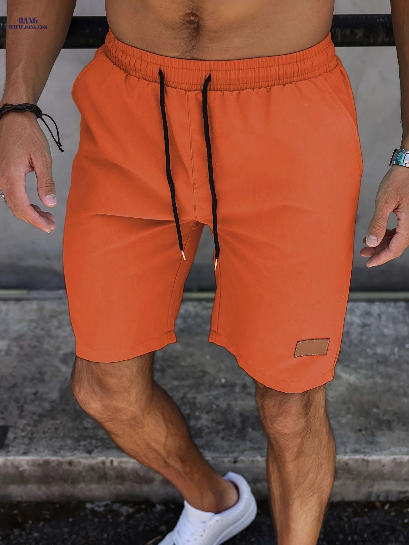 Men's Mint Green Athletic Shorts - Quick-Dry, Drawstring Pockets   OAXG 