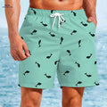 Men's Mint Green Swim Shorts - Quick-Dry, Adjustable Drawstring   OAXG Mixed Color / S
