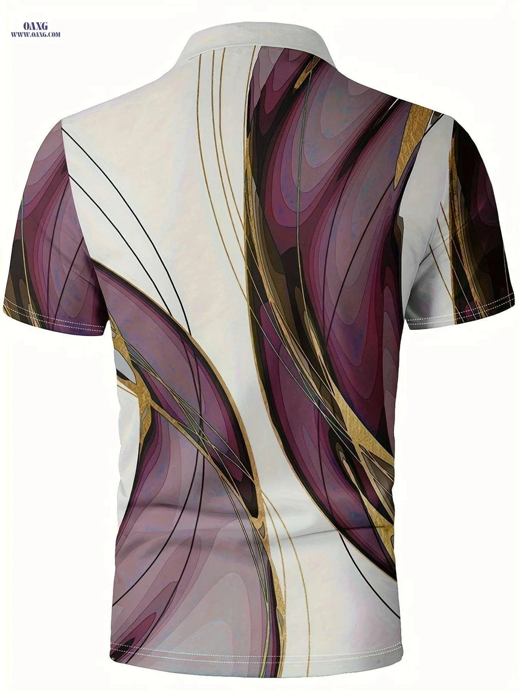 Men's Multi Color Glass Pattern Lapel T-Shirt - Casual Summer Style   OAXG Mixed Color / S