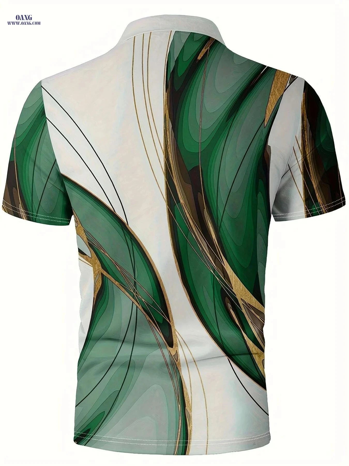 Men's Multi Color Glass Pattern Lapel T-Shirt - Casual Summer Style   OAXG Mixed Color / S
