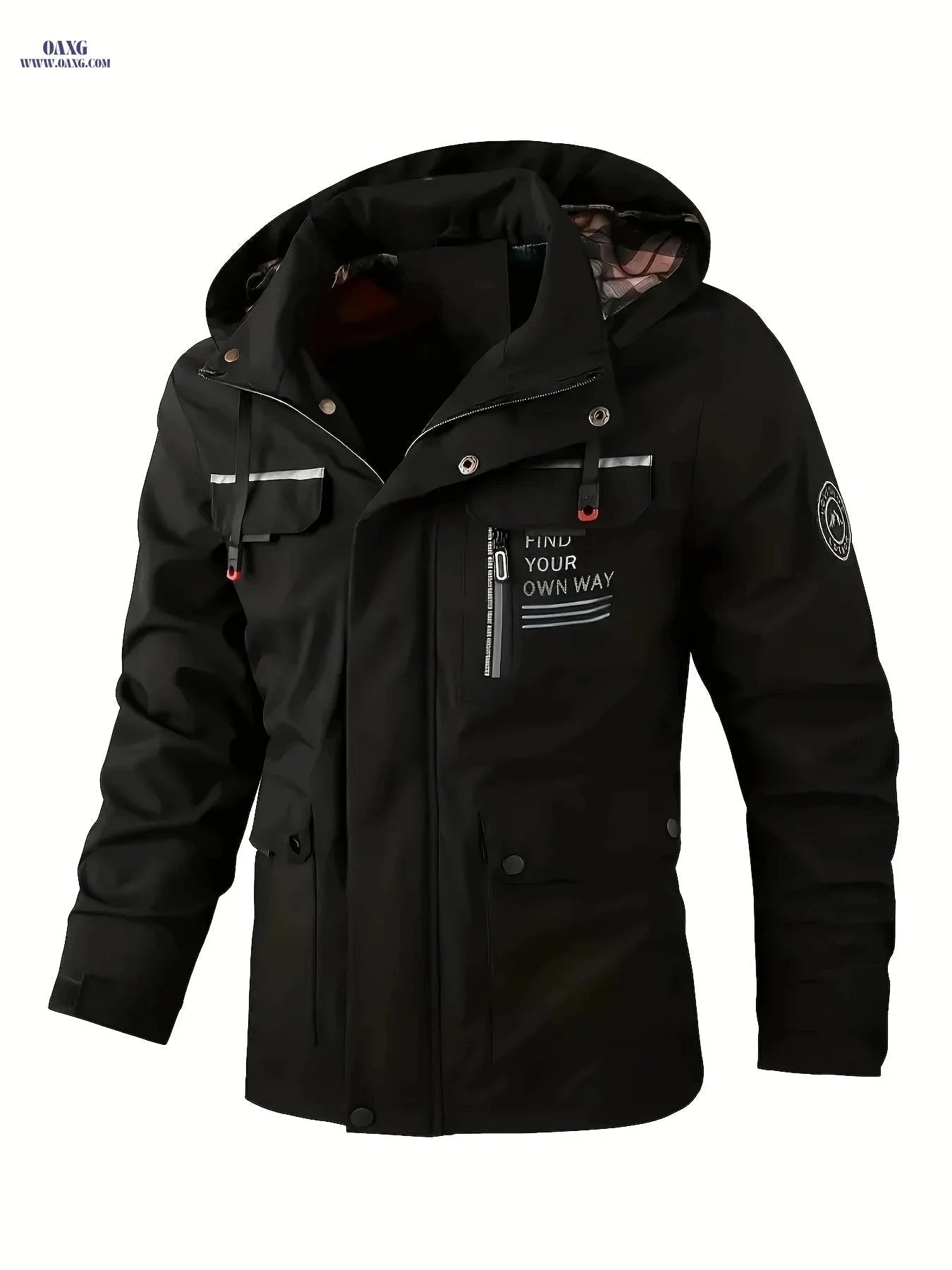 Men's Multi-Pocket Parka Jacket - Casual Spring/Autumn Style   OAXG White / FR S